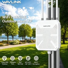 WAVLINK Outdoor Extender WiFi 7 WiFi 6 Router AX3000/AX18000 AP POE Powered IP67