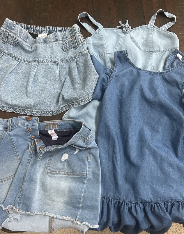Girls 12/14 Denim Dress/Skirt Lot