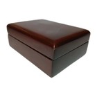 Rare Vintage Neiman Marcus Logo Polished Mahogany Jewelry Holder Box Elegant  — photo 6
