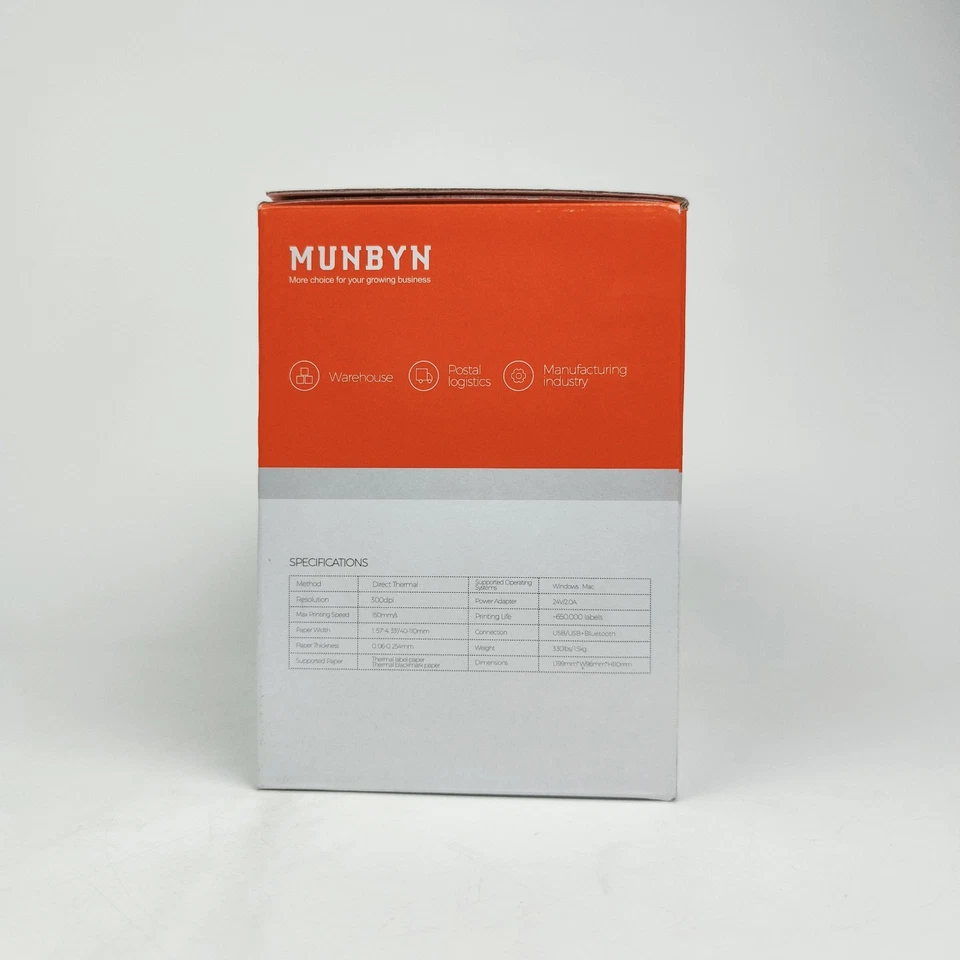 MUNBYN 941B Wireless Thermal 4x6 Shipping Label Printer | Pink (New Sealed) - Image 3 of 4