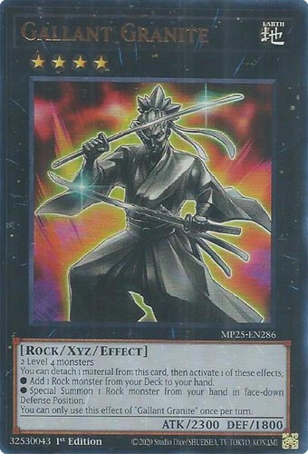 YUGIOH: 1x Gallant Granite MP25-EN286 Ultra Rare 2025 Mega-Pack