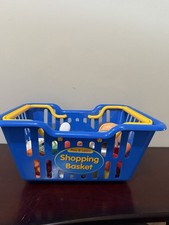 Play  Learn Toy Shopping Basket w/ Assorted Pretend Play Food, Plastic