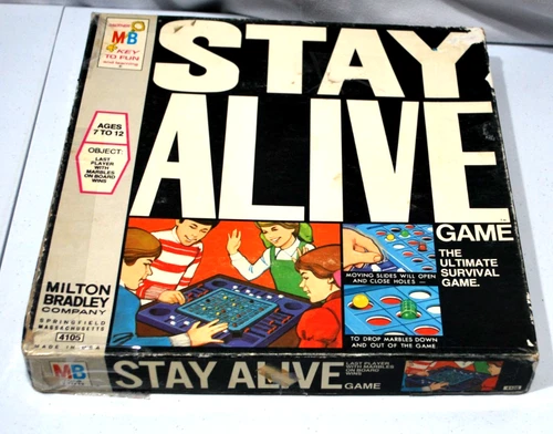 Vintage 1971 Milton Bradley Stay Alive Marble Board Game-Complete