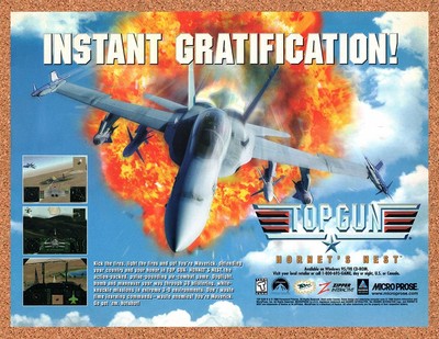 1998 Top Gun Hornets Nest PC Original Advertisement / Retro Promo v1