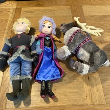 Disney Frozen Plush 21 Inches Sven Kristoff Anna Perfect Condition