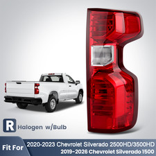 Halogen Tail Light w/Bulb For 2019-2026 Chevy Silverado 1500 Passenger 84752979