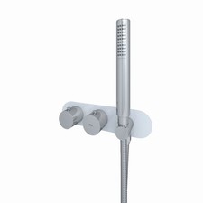 Image of RAK Feeling White Round Horizontal Concealed Thermostatic Dual Control Shower Va