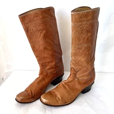 Tony Lama Boots Mens Sz 9.5 D  Style 069870 Round Toe Cowboy Western