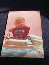 marcel schurman postcard Vintage Doll With Iron Postcard