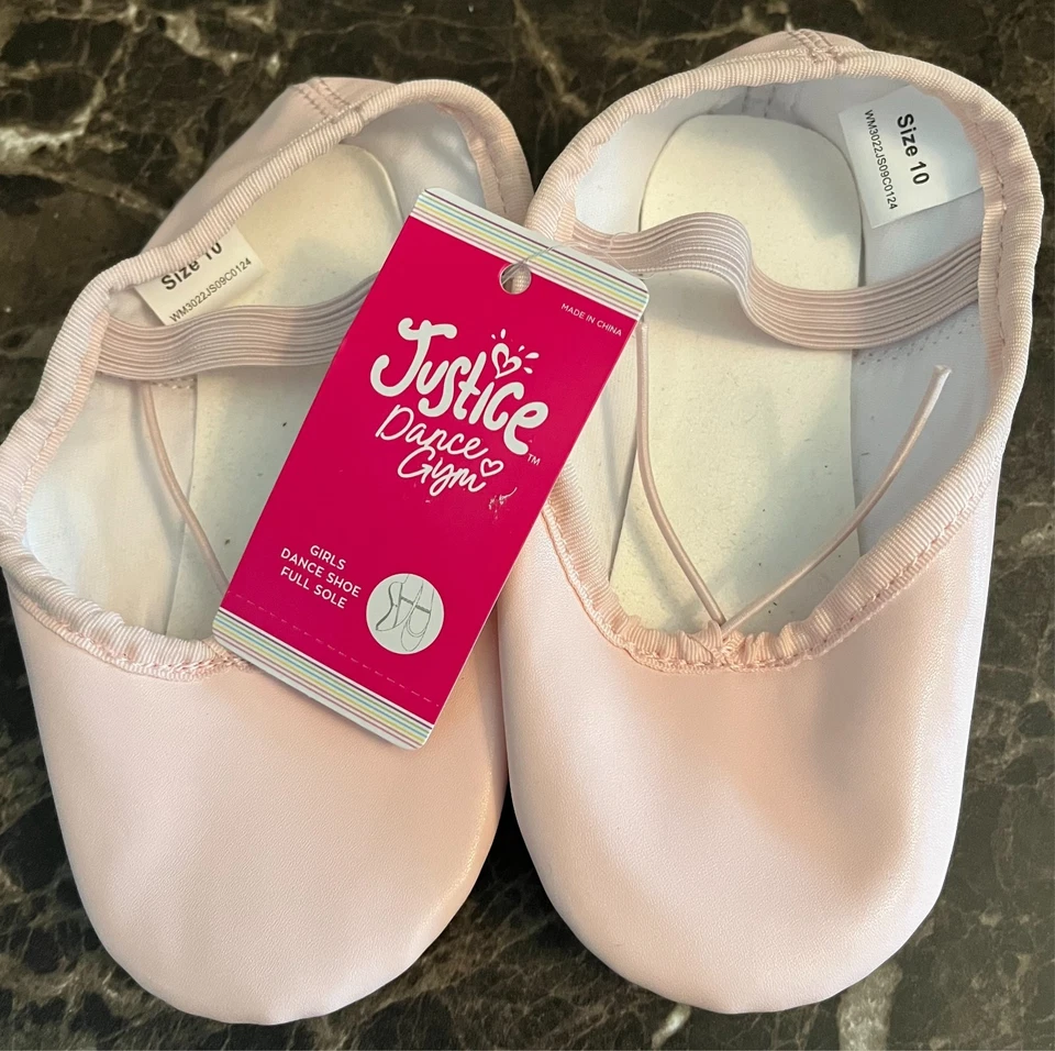 Zapatos de Baile Ballet Justice Suela de Cuero Rosa Niñas TALLA 10NUEVOS Foto 4 de 4