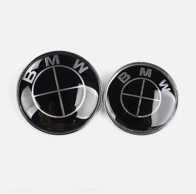 82mm 74mm Vorne+Hinten Für BM-W Emblem Motorhaube Heckklappe Kofferraum Abzeiche
