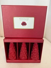 New in Box White Barn Candle Co Shimmering Trees Candle Set