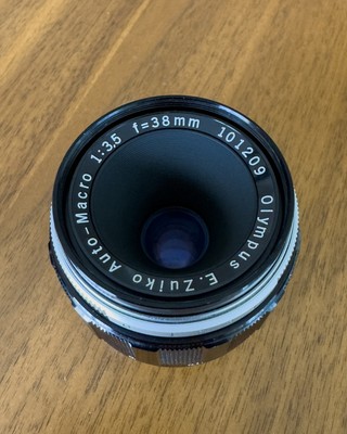 Olympus E Zuiko 38mm f3.5 Macro Half Frame Lens for Pen F Cameras 