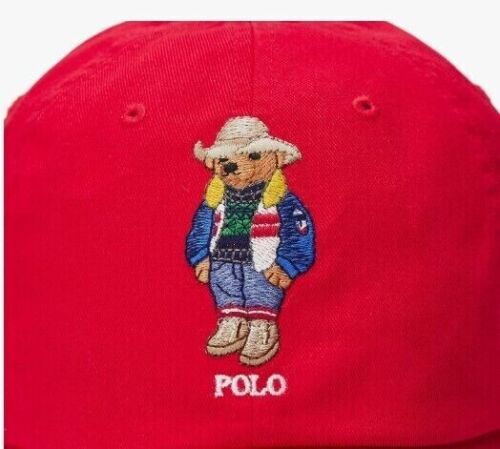 NEU MIT ETIKETT POLO RALPH LAUREN ROTER COWBOYBÄR TWILL MÜTZE - Bild 3 von 3