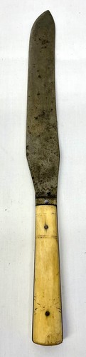 Antikes Frontier Trade Hirschhorn Bowie Messer 19. Jh. feste Klinge 13" Handarbeit
