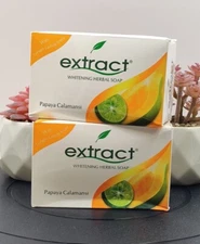 2x 💯  Original Papaya Extract Whitening Herbal Soap. 