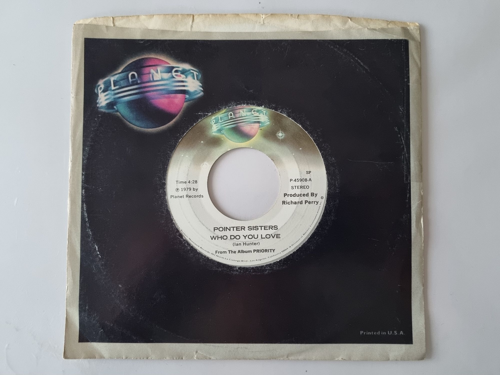 Pointer Sisters - Who Do You Love 7'' Vinyl US
