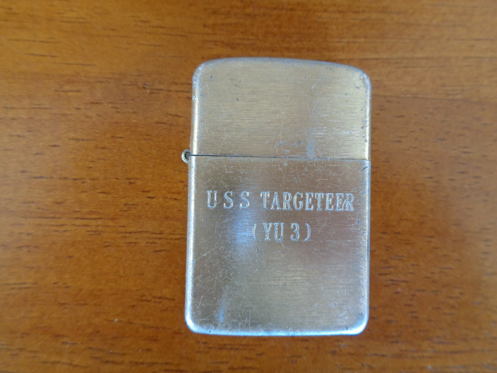 Vintage WWII 1945 USS TARGETEER LSM 501 LANDING SHIP STORM KING LIGHTER 