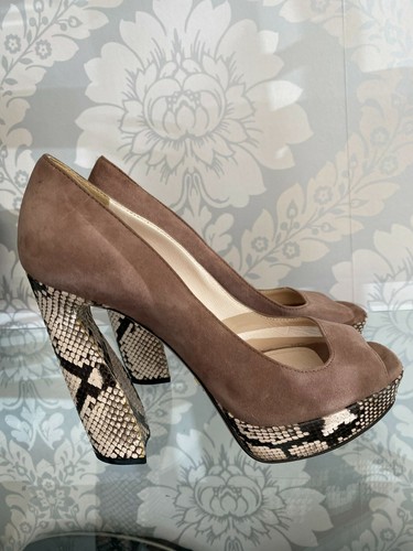 snakeskin platform heels