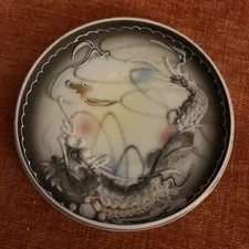 Hand Painted Moriage Dragon Dragonware KS Plate Made In Occupied Japan 4"