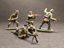 1/72 5PCS Soldiers WWII German Machine Gun Combat Team Assembled  Painted Model