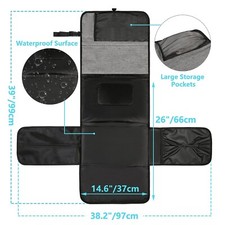 TOPGOOSE Portable Diaper Changing Pad: Waterproof, Foldable Baby Travel Mat Ba