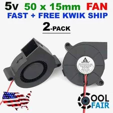 5v 50mm Blower Radial Cooling Fan 5015 Hotend Extruder 3D Printer 2Pin 2 Pcs A9