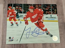 Justin Abdelkader Signed 8x10 Photo File COA Detroit Red Wings Stanley Cup SC B