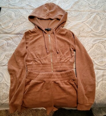 New Vanilla Bella Boutique Kourtney Track Hoodie Shorts READ DESCRIPTION
