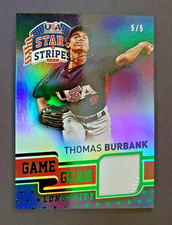 2015 Panini Stars & Stripes Game Gear Longevity Platinum Thomas Burbank #91  /5