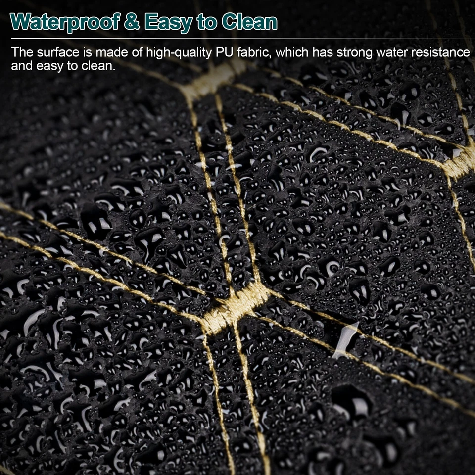 63" Quilted Faux Leather Fabric Foam Backed Car Headliner Upholstery By Yard - Image 4 of 4