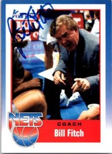 Bill Fitch autographed Basketball Card (New Jersey Nets) 1990 Kayo Breyers #13