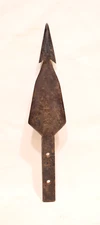 Vintage Hand Forged Iron Spear or Harpoon Head sgnd HART