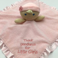 Kids Preferred Lovey THANK GOODNESS for Little Girls Pink Security Blanket Baby