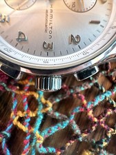 HAMILTON JAZZMASTER MAESTRO H327160 CHRONOGRAPH SILVER DIAL AUTOMATIC WATCH 😳 23