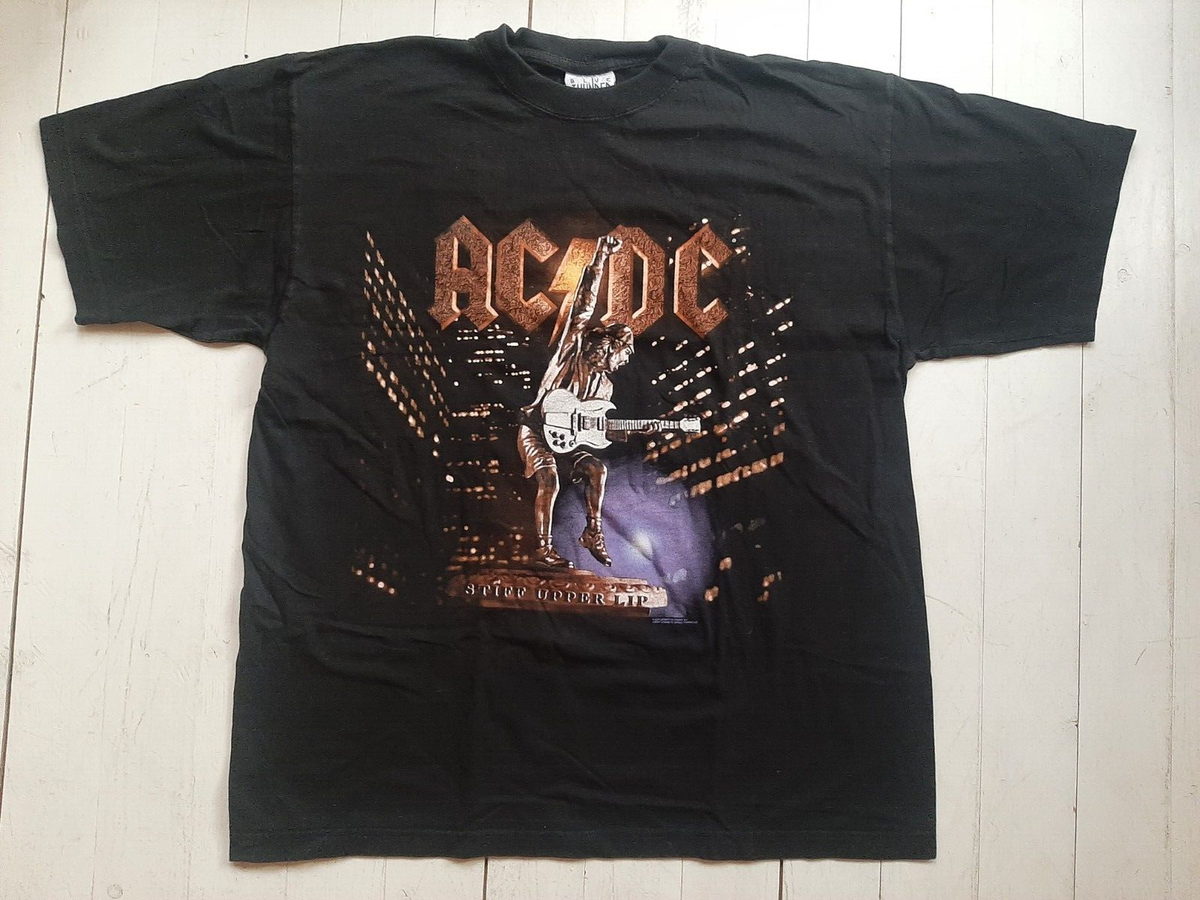 ACDC 2000/01 Stiff Upper Lip ツアーTシャツ ACDC 2000 'Stiff Upper Lip Tour' Tee in L – Classic Rock Couture