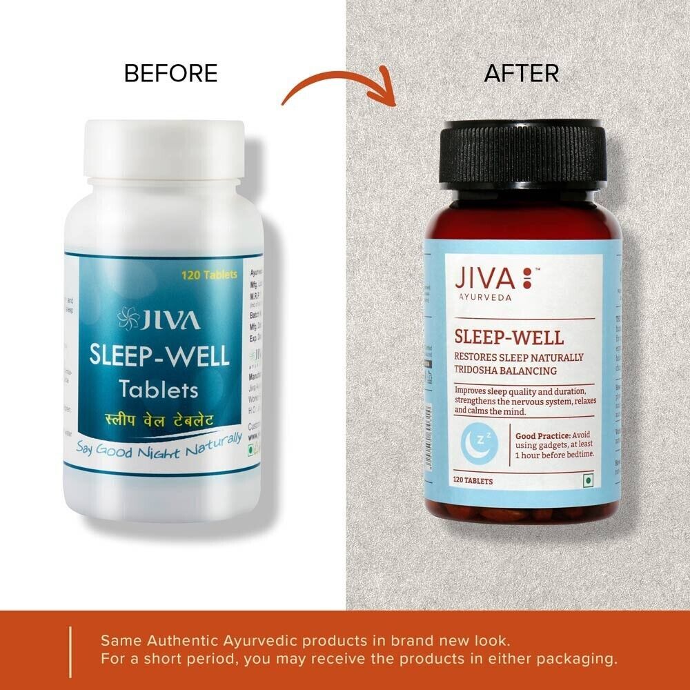 JIVA AYURVEDA SLEEPWELL 120 TABLETS PURE AYURVEDIC AND HERBAL