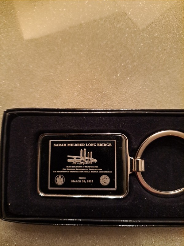 1 Sarah Mildred Long New Hampshire NH Maine ME Bridge Opening Keychain Souvenir 