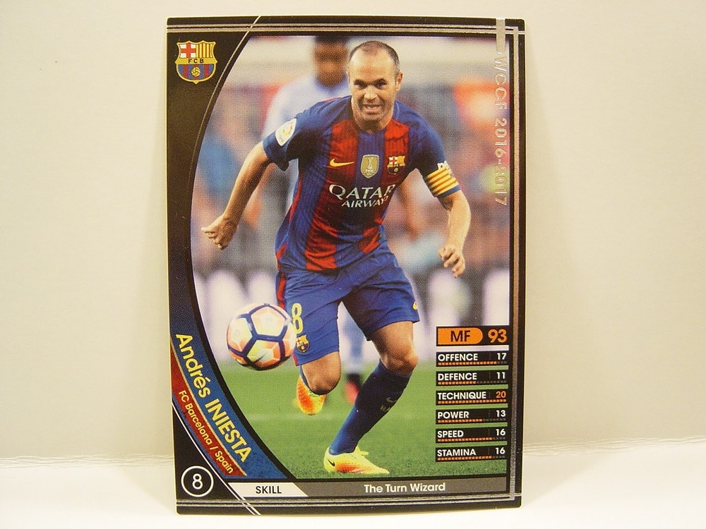 Panini WCCF 2016-17 Andres Iniesta FC Barcelona Spain No.8 Card #314