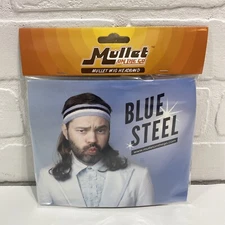 NEW - Mullet On The Go - Blue Steel - Mullet Wig w/Head Band