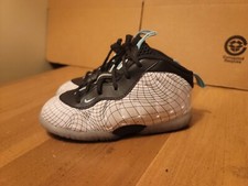 Nike Little Posite One Warped GS Glacier Ice Platinum Tint Grid CW1595 005 9C