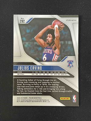 Julius Erving 2024-25 Panini Prizm Red Wave Prizm #292 | eBay