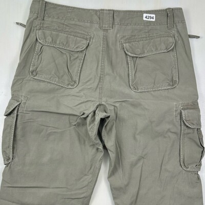 LL Bean HD Ripstop Cargo Pants Mens Actual 38x29 Army Green