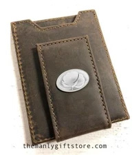 ZEP-PRO Cotton Crazy Horse Leather Front Pocket Wallet