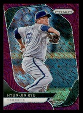2020 Panini Prizm FOTL Purple Shimmer Prizm #92 Hyun-Jin Ryu SN #/7