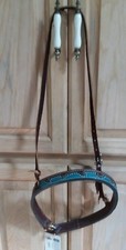 Bandeau nez bout d'aile WEAVER LEATHER marron/turquoise 30-0135