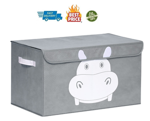 collapsible toy box with lid