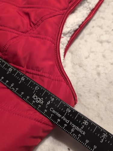 Kenneth Cole Reaction Red Sherpa Lined Puffer Vest Size M - Picture 6 of 7