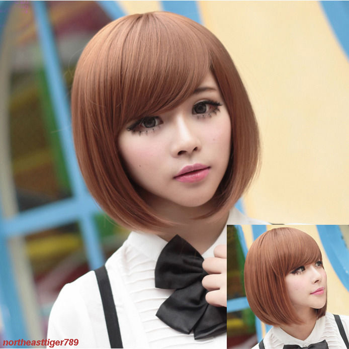 ? Women Brown Short Straight Hair Flapper Cosplay Quality Costume Bob Wig Sa14c68e4e31742a0a630dae35ec46  main image 3