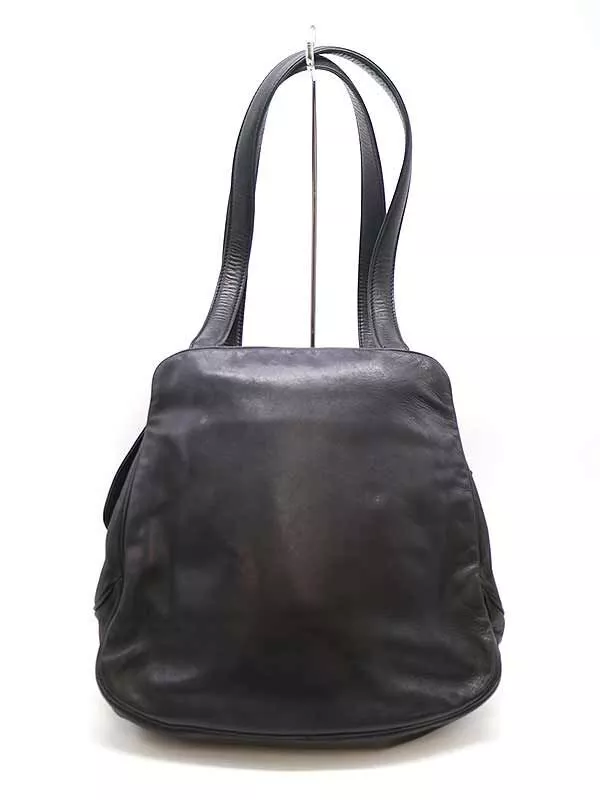 Sac à main Christian Dior noir vintage logo CD cuir femme du Japon